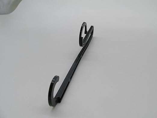 NAHANCO 305078048 Plastic Scarf/Tights/Leggings Hanger, 7 1/4", Black (Pack of 100)