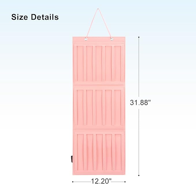 Hanging Claw Clips Holder for Women, Claw Hair Clips Storage Organizer for Lady, Hair Banana Barrettes and Butterfly Jaw Clip Display Stand Holder. (Pink)
