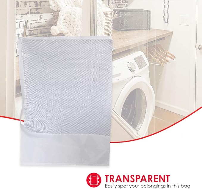 Mesh Laundry Bag with Handle By Home Basics