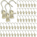 Hangers Clips,Stainless Hooks for Closet Hooks,Heavy Duty Clothespins Laundry Hanging Hooks,Travel Portable Clothes,Boot Tall Towel Hats Socks Pants and Bras (50, Gold)