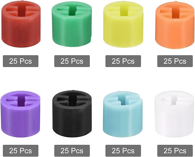 MECCANIXITY Clothes Hanger Marker Blank Fit 3.5mm Rod for Garment Color Coding 8 Color Count 200