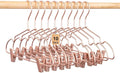 Rose Gold Metal Clothes Hangers with Clips,10 Pack Children 12.6" Baby Toddler Infant Newborn Kids Non Slip Durable Space Saving Baby Clothes Coat Hangers
