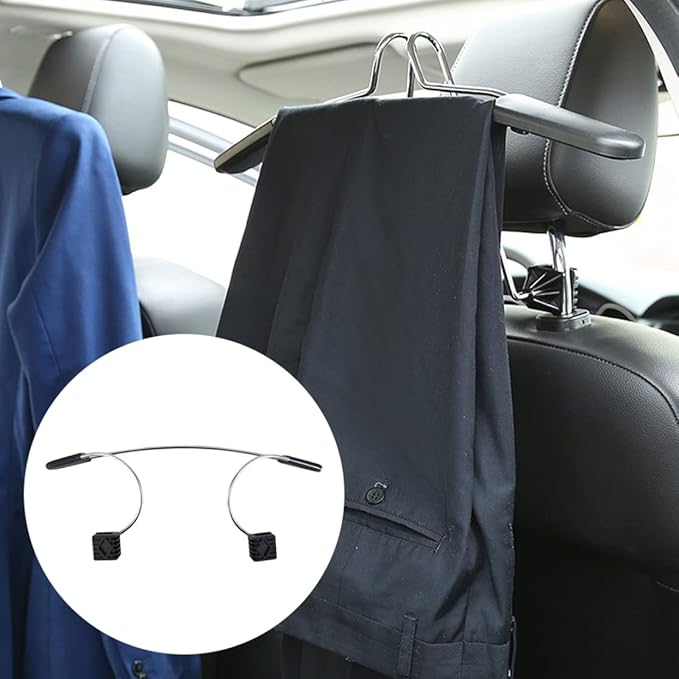 1 Pcs Indoor Accessories Car Seat Flexible Hanger Clothes Clothes Jackets Suits Suits Car Clothes Rack Car Clothes Hanger Car Suit Hanger Black,