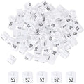 MECCANIXITY Clothes Hanger Marker Colored Hanger Sizer Garment Markers Tag (Number 52, White) for Garment Clothing Color Coding, Pack of 100 Pcs