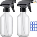Plastic Spray Bottles for plant - 10oz/300ml - Mist Stream - No Clog No Leak, Easy to Grip with Adjustable Nozzle for Hair, Cooking, Cleaning - BPA Free
