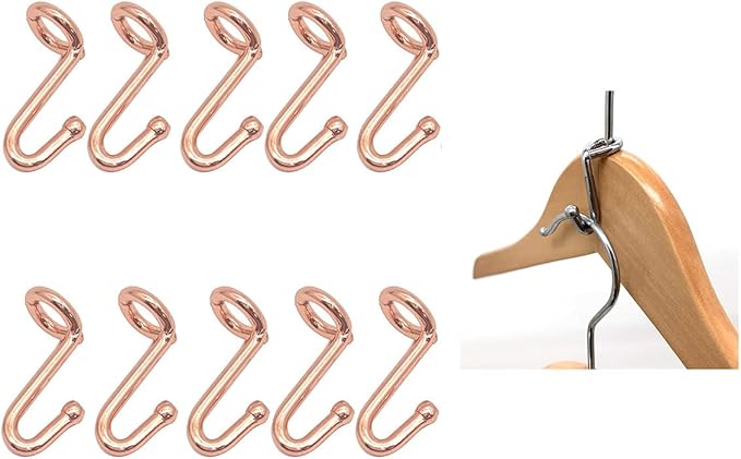 Clothes Hanger 36Pcs Connector Hooks Stable Hanger Rose Gold Metal Outfit Hangers Extender Clips Mini Cascading Hangers Hooks