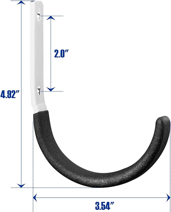 Heavy Duty Steel Garage Hooks,Garage Storage Utility Hooks,Heavy Duty Garage Garden Tool Organizer,Steel Wall Mount Hooks, Garden Hose Hanger, Small U Hooks (Black 8 Pack)