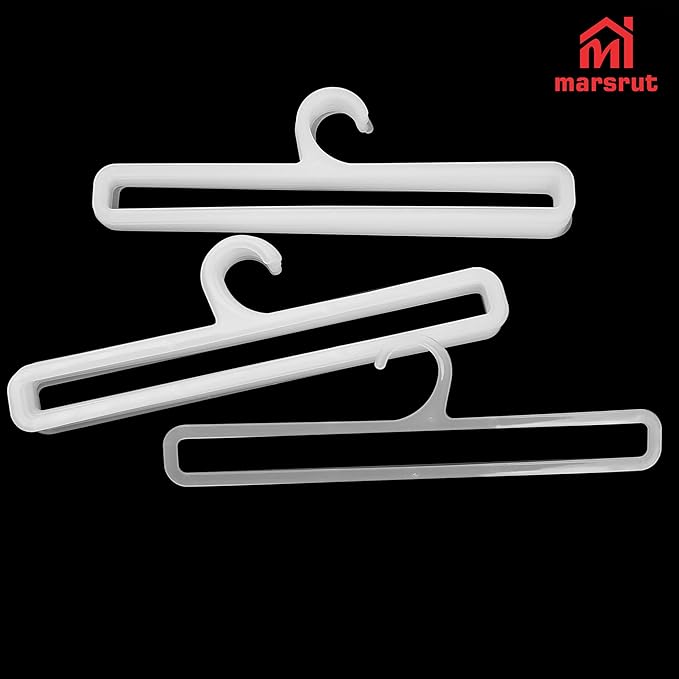 50 Packs Tea Towel Display Hanger, 10.7" Long Multifunctional Plastic Hangers Storage Racks for Hanging Storing Legging Sock Scarf Clothes Retail Wardrobe Ties Shawls Rings Belts Scarves - White