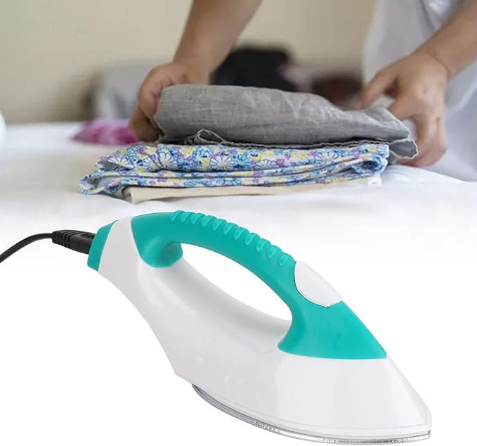 Portable Travel Iron for Crafts Quilting, Mini Fast Heat Lightweight Heat Press Iron, Easy Handheld Electric Iron for Beads Patch Clothes, DIY Shoes, T shirts, for Home, Travel