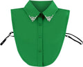 Chiffon Beading Half-Shirt Blouse Detachable Lace Fake Collars Dicky Collar Faux Collar for Women Girls
