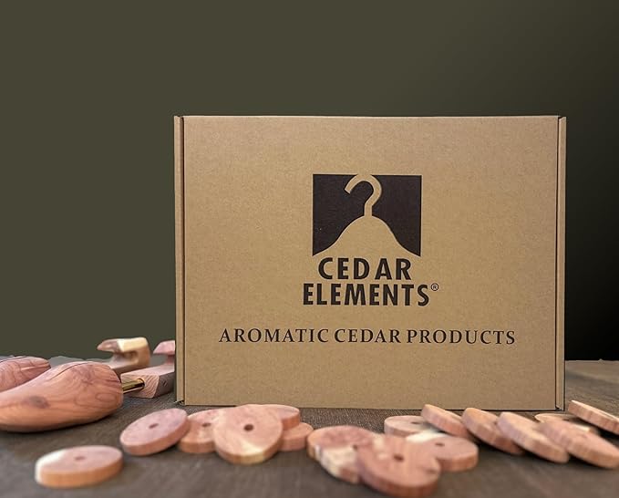 Cedar Elements Luxury Cedar Pant Hangers/Skirt Hangers -12/Box