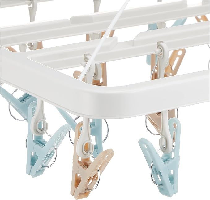 Towa Sangyo Laundry Hanger, Clothes Dryer, Accessory Drying, 24 Pinches, White