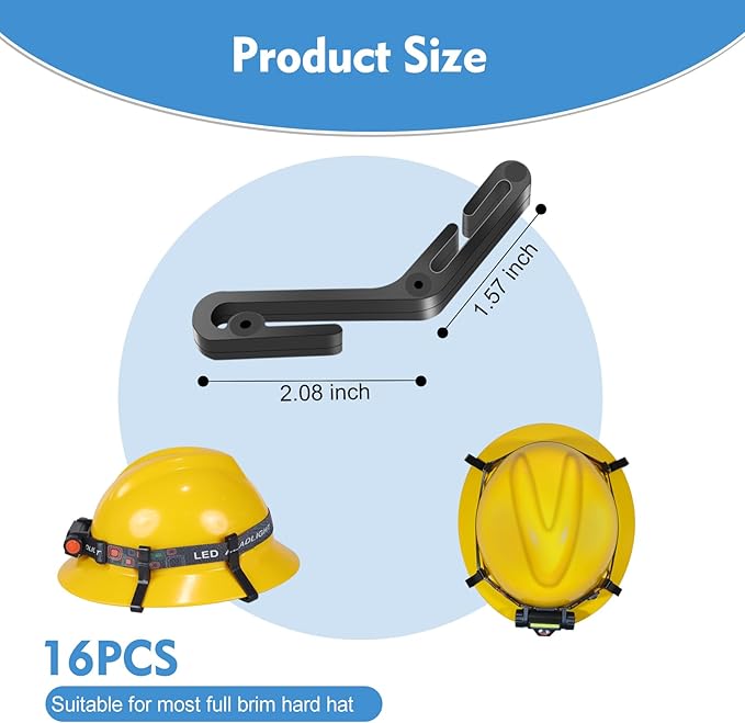 Hard Hat Light Clips Hard Hat Accessories for Headlamp Anti-Slip Stable Hardhat Headlamp Light Clips