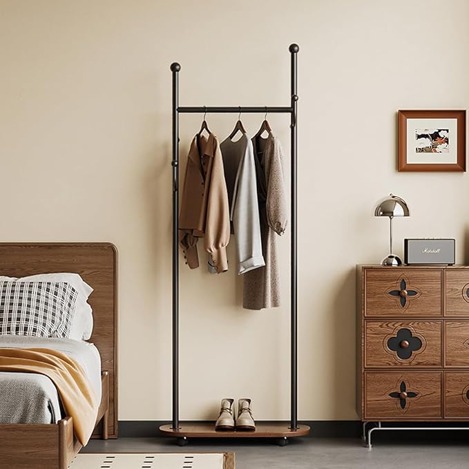 Cactus shaped Freestanding Metal Coat Rack Stand Modern Organizer for Scarf Jacket Hat Bags Ideal for Home Entryway Bedroom Corner Stable and Moveable (Black)