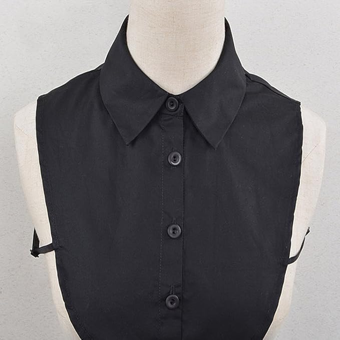 YAKEF Lady Half-Shirt Blouse Detachable Lace Chiffon Fake Collars Dicky Collar Faux Collar