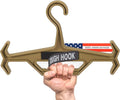 Original Tough Hook ID Heavy Duty Identification Hangers – The Superhero of Hangers USA Made,Anti-Slip Tactical Hanger for Police Gear,Scuba Gear, Dive BCD & Wetsuits 200-lb Cap with ID Strip 1 Tan