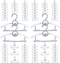 Baby Hangers for Nursery Closet 80 Pack Plastic Kids Clothes Hanger Space Saving Non Slip Extendable Toddler 11-14” Adjustable Hangers Heavy Duty Clothing Infant Hanger Bulk, Grey