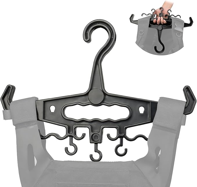 Upgrade Super Heavy Duty Hangers for Tactical Gear, Portable Tactical Gear Police Gear Backpack Organizer for CS Tactical Training Outdoor