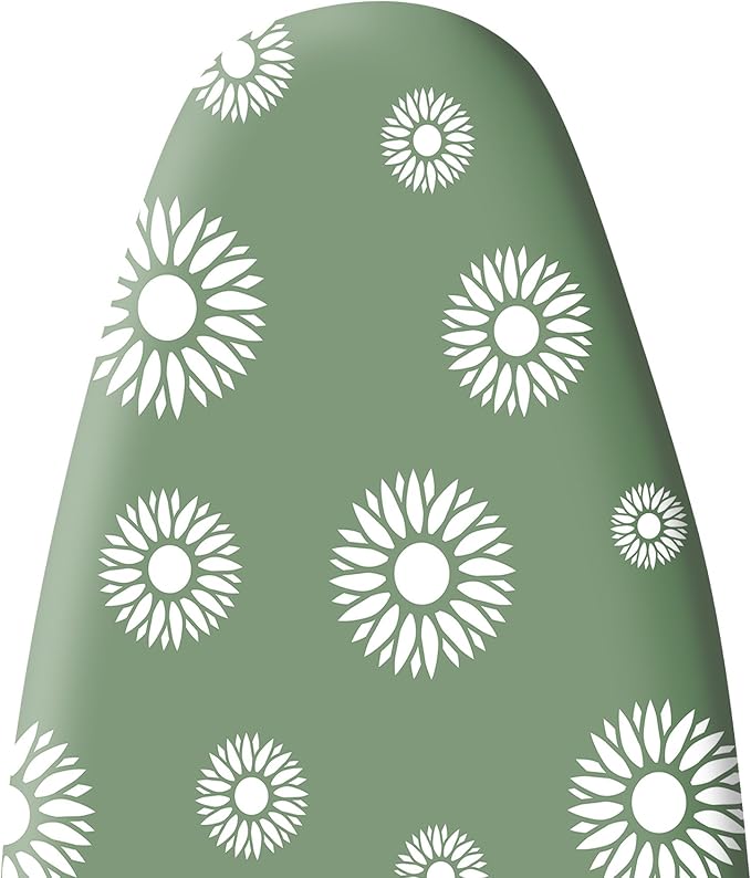 Extra Thick Ironing Board Cover and Pad, 15x54 Ironing Board Cover, Resist Scorching and Staining,Elastic Edges,Floral Green White
