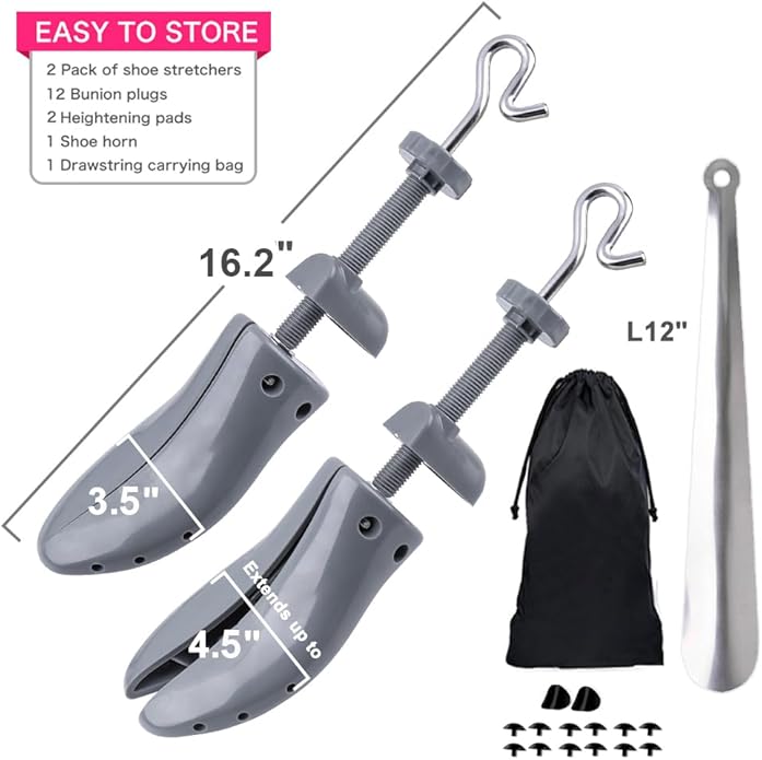 LANNEY Shoe Stretcher for Women & Men Wide Feet - Premium Shoe Expander Widener Stretch Length Width