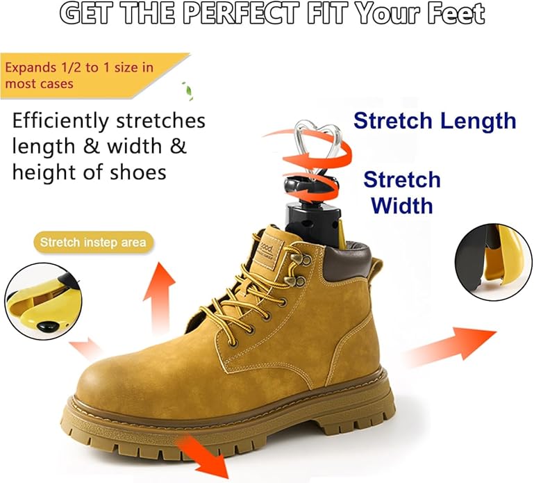 Shoe Stretcher Men Women Boot Stretcher Adjustable Width and Length Widener Expander Men Wide Feet Shoe Stretcher