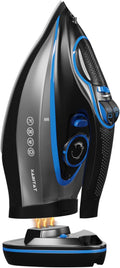 Xabitat Luxury Cordless Iron | 1500W Steam Iron | Anti Drip | Thermal Protection Technology | Nonstick Ceramic Soleplate | 2-in-1 Cord/Cordless | Adjustable & Vertical Steam Controller | Auto Shut-Off