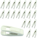 Hordion 60Pcs Ivory Velvet Hanger Clips, Strong Finger Clip Non-Slip Pants Hangers Velvet Clips for Thin Felt Hangers