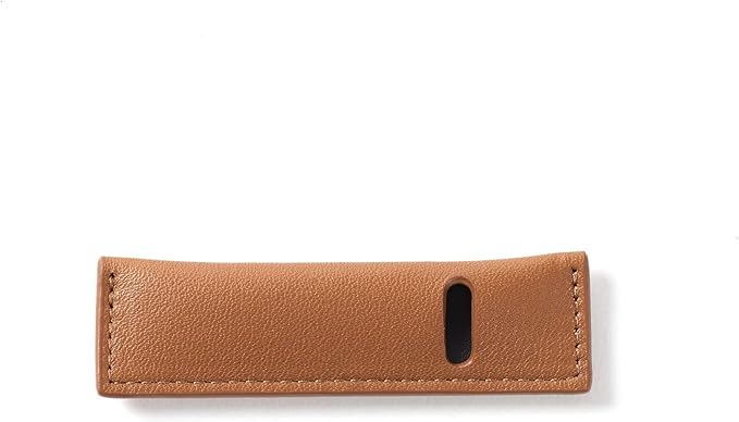 Leatherology Cognac Collar Stay Case – Full Grain Leather Holder for Organized Collar Stays, Compact & Travel-Ready
