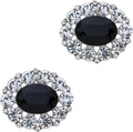 Ruihfas 2Pcs Sparkly Removable Oval Egg Shape Crystal Shoe Clips Accessories for Women Bride Wedding Prom Party Shoes Decoration