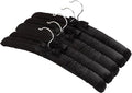 Padded Hangers for Women Clothing Satin Hangers Non Slip Hangers Padded Hangers for Sweaters Padded Clothes Hangers (5, Black)