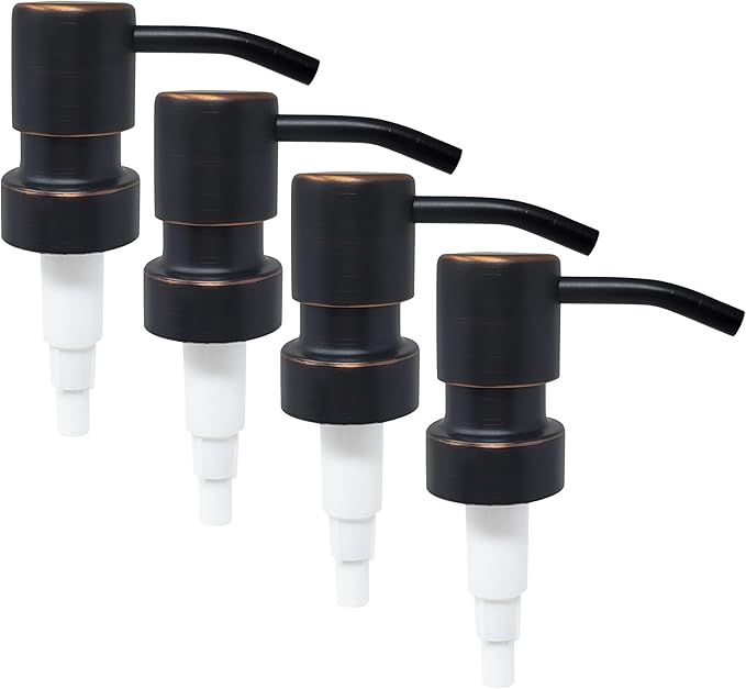 Bathroom Countertop Soap Dispensers (Oil Rubbed Bronze, 4 Pack)