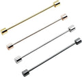 Classic 4-Piece Set Solid Brass Collar Bar for Men Multi-Style Metal Anti-Curl Shirt Collar Stays Tie Pins