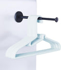 Magnetic Hanger Organizer Rack, Extendable Clothes Hanger Stacker for Washing Machine or Dryer, Space Saving Hanger Storage Holder, Keep Clothes Hangers in Hand, Black, Pack of 1