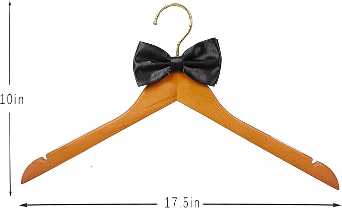 Personalized Bride Hanger for Wedding Dress Wooden Wedding Dress Hangers, DIY Your Name, Title, and Wedding Date,Set of 2(White + Vintage)