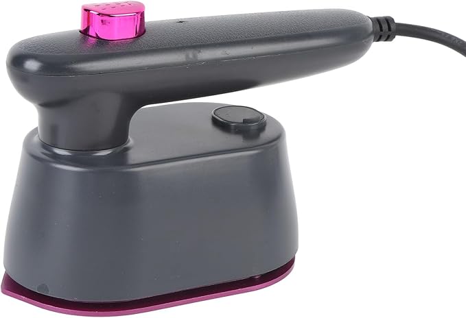 Handheld Steam Iron with Long Cord, Compact Lightweight Ironing Machine, 120ml Water, No Wrinkle Clothes Remover for Travel, Home, Dorm (US Plug 110V 50Hz)