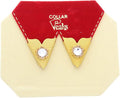 HHH Designs Gold Plated Collar Stays for Men and Women - Western Style Collar Tips - Stone Accents Collar Pins - Made in USA