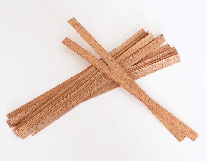 Woho 120 Packs Spanish Cedar Cigar Lighter Cedar Wood Spills Strips Sticks, Cigar Matches for Cigar Lighting, Pipe Smoking Accessories and Humidor for Tupperdor Cigar Box Tray Jar and Case(0.01"Thick)