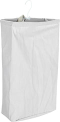 Household Essentials Door Hanging Laundry Bag, Washable Canvas Bag with Loop Handle, Holds Two Loads of Laundry, Great for Dorms and Small Spaces, Grey