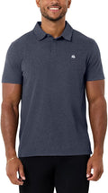 INTO THE AM Polo Shirts for Men - Slim Fit Short Sleeve Collared Shirt S - 4XL Fitted Collar Polos for Work