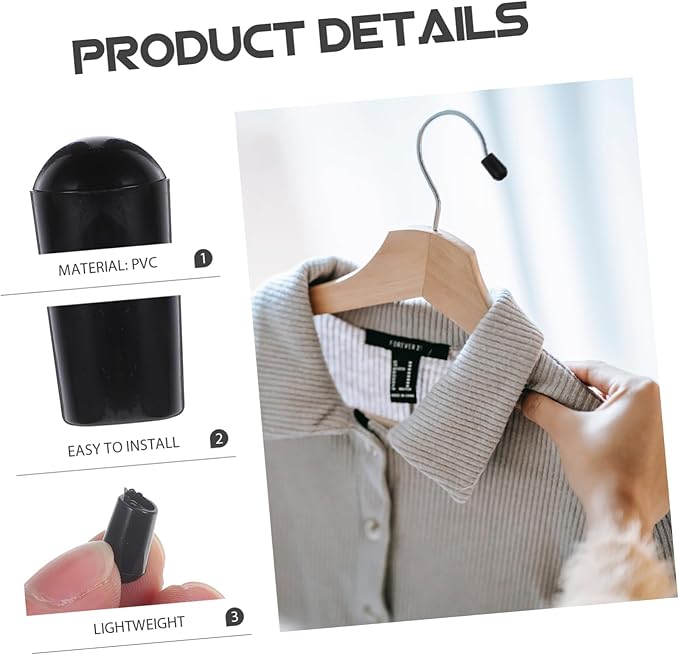 100pcs Hanger End Protective Caps Wire End Protectors for Clothes Hangers Smooth Hook Tip Covers to Prevent Damage and Longevity