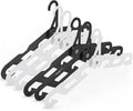 NICEDACK Premium Travel Hangers, Portable Folding Clothes Hangers, Super Bearing Collapsible Hanger Foldable Clothes Drying Rack for Travel, Indoor and Outdoor Use(3 White + 3 Black)