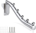 Folding Wall Mounted Clothes Hanger Rack, Swing Arm Holder Stainless Steel Garment Hooks, Space Saver Clothing Hanging System Closet Storage Organizer for Laundry Room Bedrooms, Clothing Drying Rack