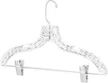 Clothes Hangers with Clips Plastic Set of 25 Pack Heavy Duty Hangers Dresses, T-Shirts Shirt Suit Hangers for Closet Organization Crystal Clear Hanger Pants Skirt Hanger Women and Men