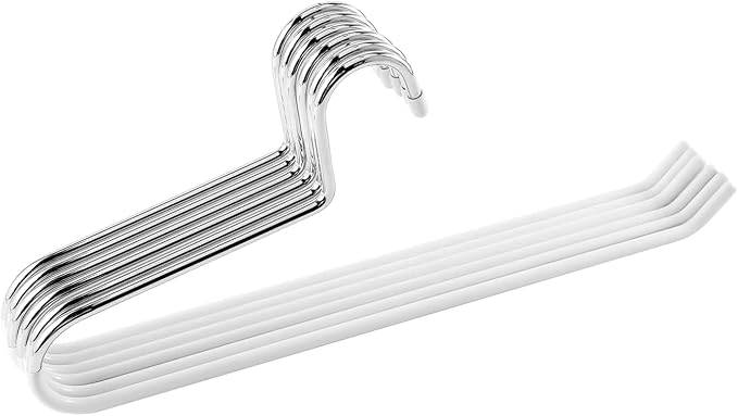 VASLIM Extra-Wide Drapery Hangers Blanket Hangers Heavy Duty Black Vinyl Coated Nonslip - Holds Up to 40 Lbs - Great for Quilts, Comforters, Table Cloths, Bedding, Towels, Rugs 8 Pack(White)