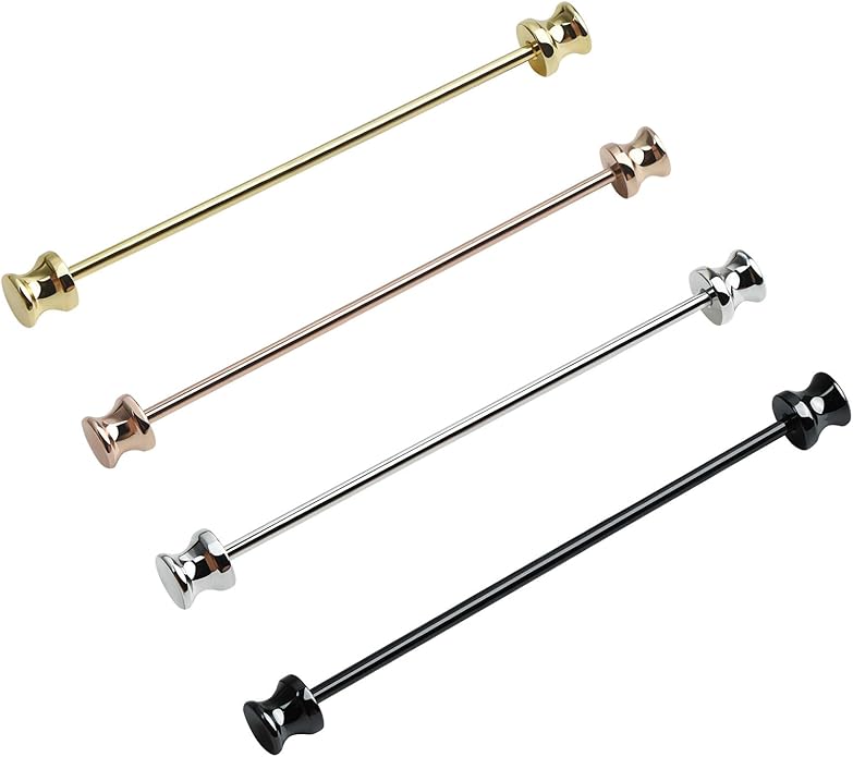 Classic 4-Piece Set Solid Brass Collar Bar for Men Multi-Style Metal Anti-Curl Shirt Collar Stays Tie Pins