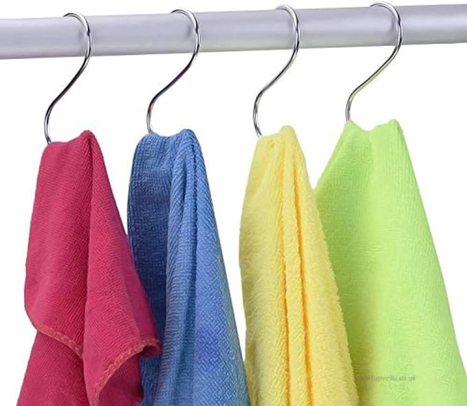 Performore Powerful 3" Metal S-Shaped Silver Hooks Hangers Heavy-Duty Stainless Steel Nickel Hanger Storage Rack for Closet, Work Shop, Bathroom, Garden, House Kitchen (20 Pack)