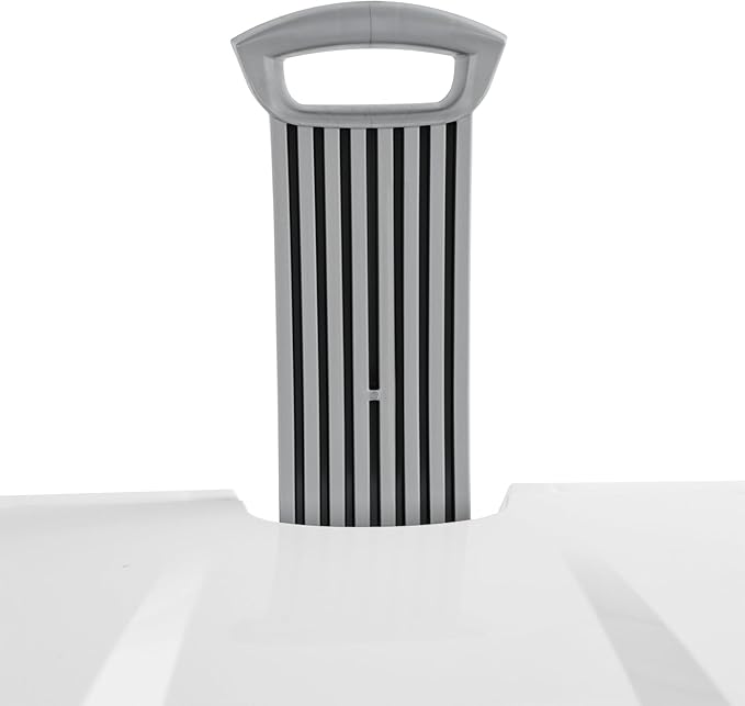 2-Bushel Capacity Laundry Basket With Wheels and Lid,Plastic Rolling Laundry Hampers,Retractable handle,White,Suitable for use in Home and Dormitories