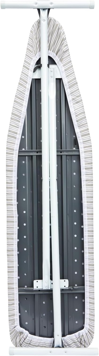 Juvale Ironing Board Cover & Pad - Secure Drawstring Fit for Iron Board Cover with Padding - Extra-Thick Foam for Pressing Pad - 15 x 54 in, Grey Stripe