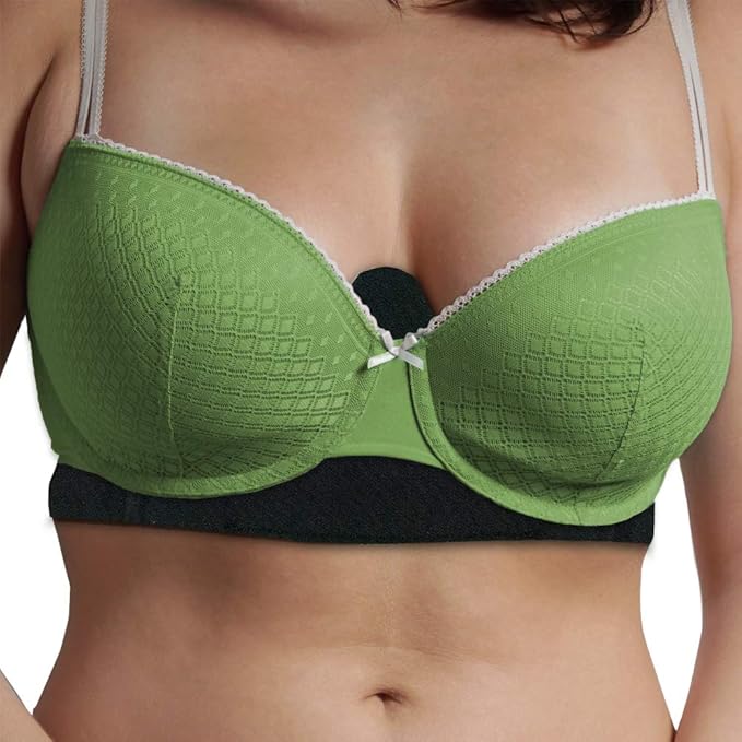 More of Me to Love Feel Fresh Viscose & Cotton Blend Bra Liner (3-Pack, Medium) - Super Soft, Sweat Wicking Black White Beige