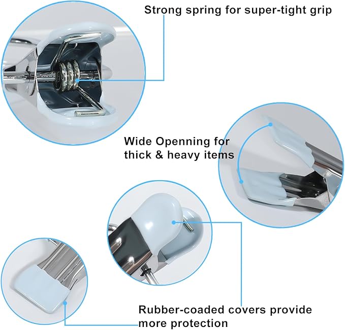 15/30Pcs Upgrade Double Head Clamp Dipped Clothespin for Laundry Hooks with Clips, Boot Holder, Hanging Clips, Portable Multifunctional Hangers Single Clip Space Saving for Jeans, Hats (15, Blue)